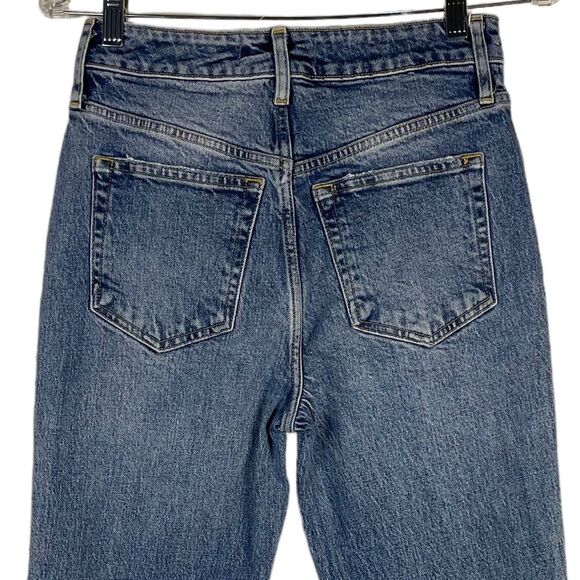 Free People Stella Kick Flare High Rise Raw Hem Cropped Jeans Size 26 - Picture 10 of 14